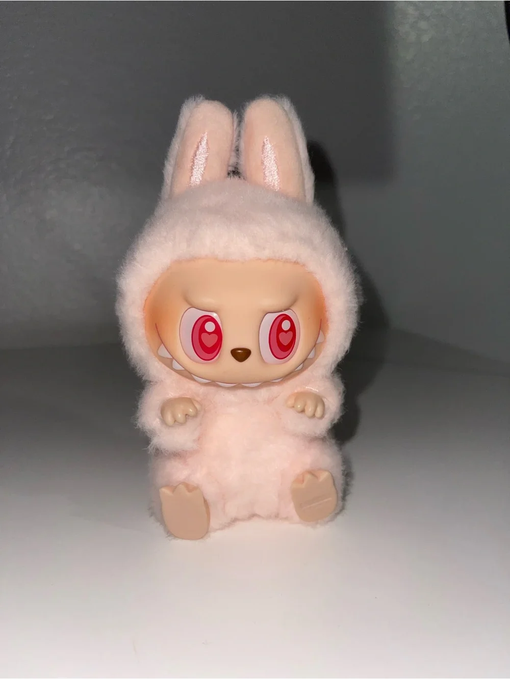 Soft Pink Plush Bunny Small Pet Toy